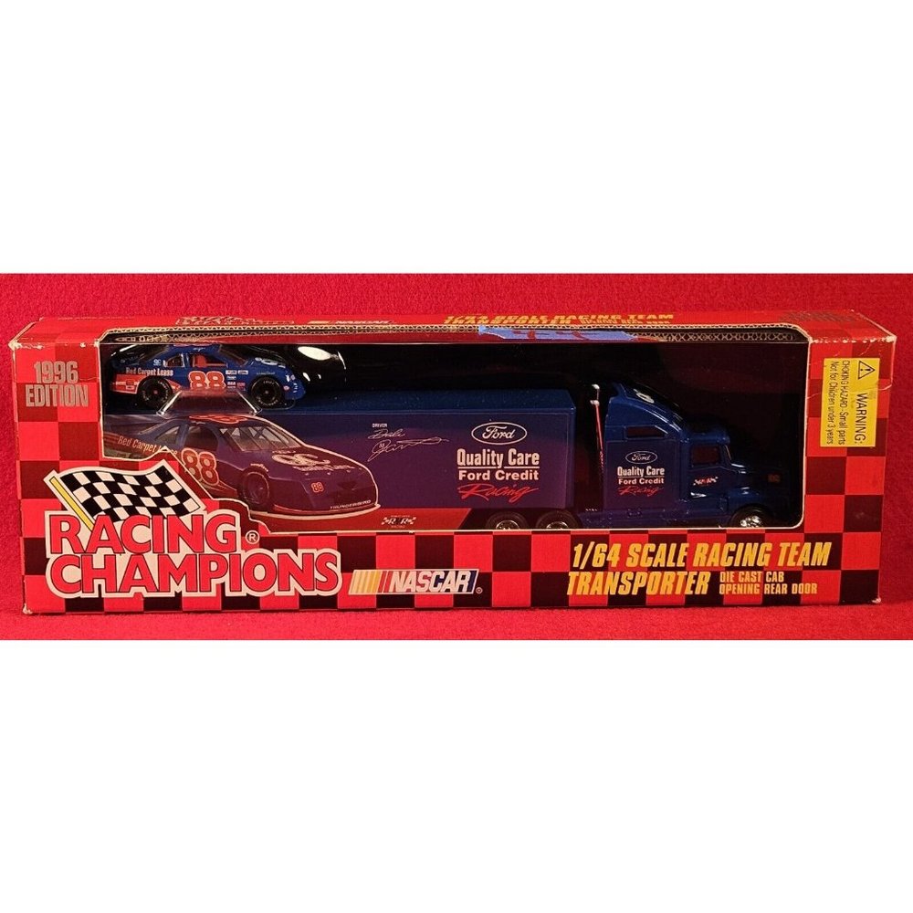 DALE JARRETT #88 NASCAR TRANSPORTER BUNDLE w/MATCHING STOCKCAR 1996 EDITION‎